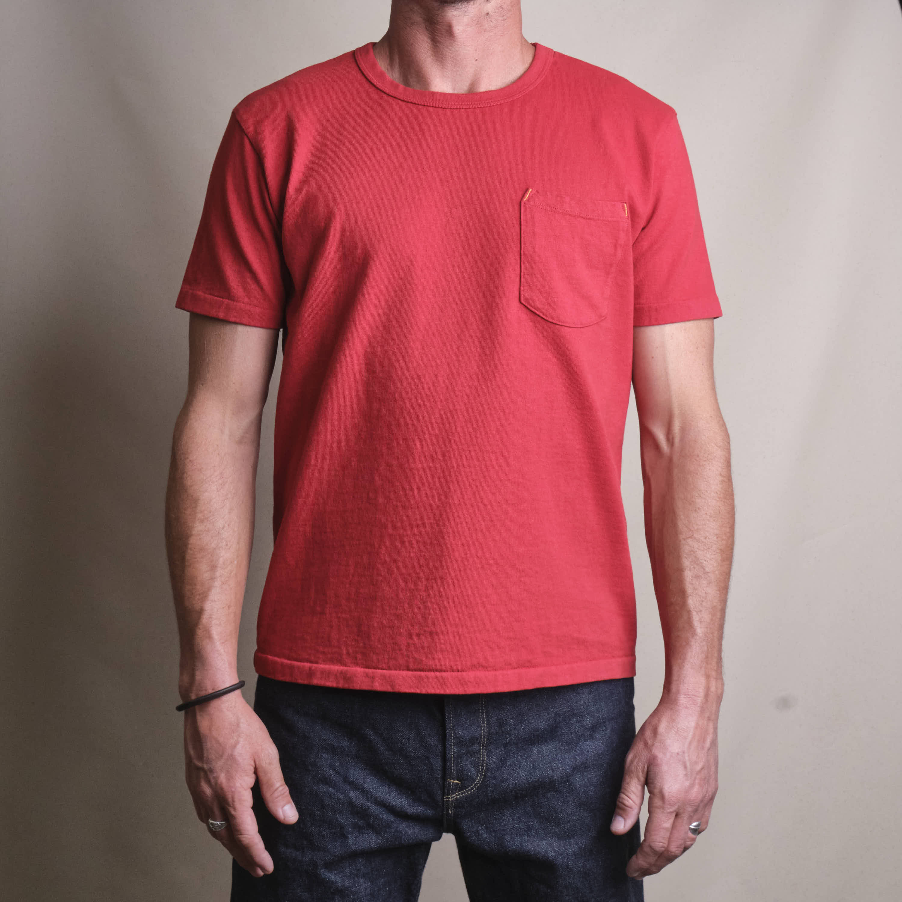 13 Ounce Pocket T-Shirt Vintage Red - Image 2