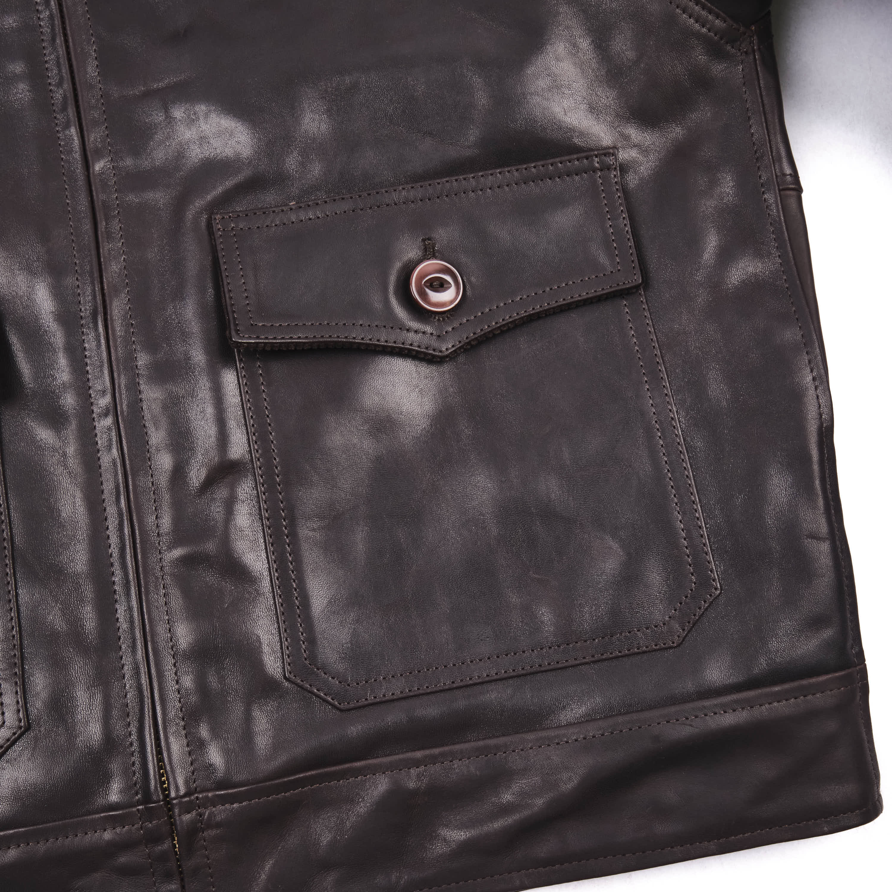 Alcorn Leather Seal Brown Horsehide - Image 3