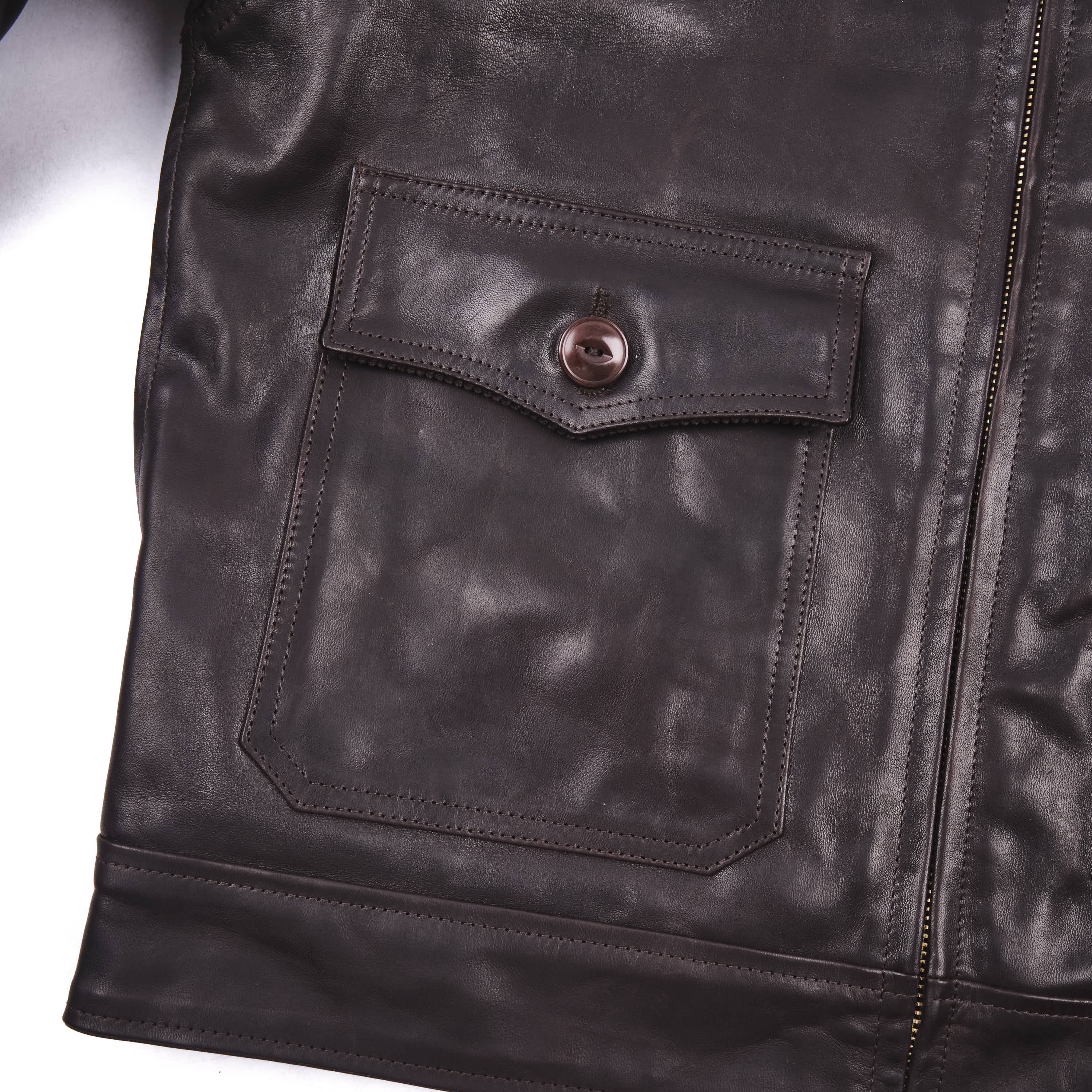 Alcorn Leather Seal Brown Horsehide - Image 4
