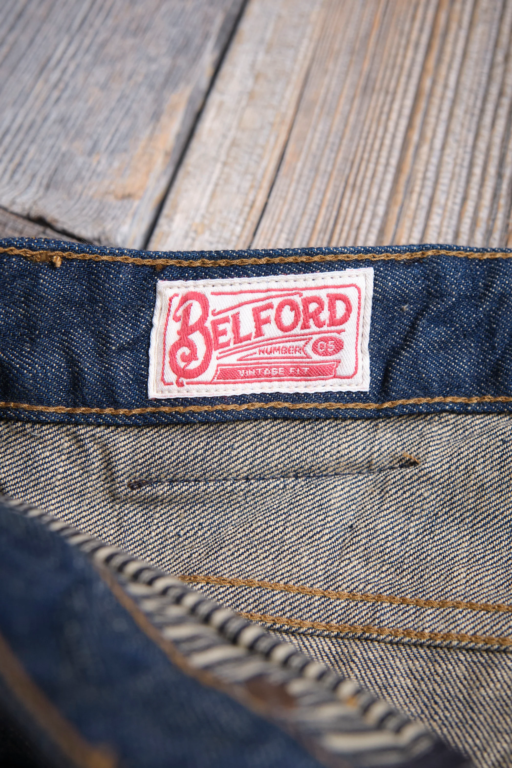 Belford Straight 13 Ounce Natural Rinsed Denim - Image 10