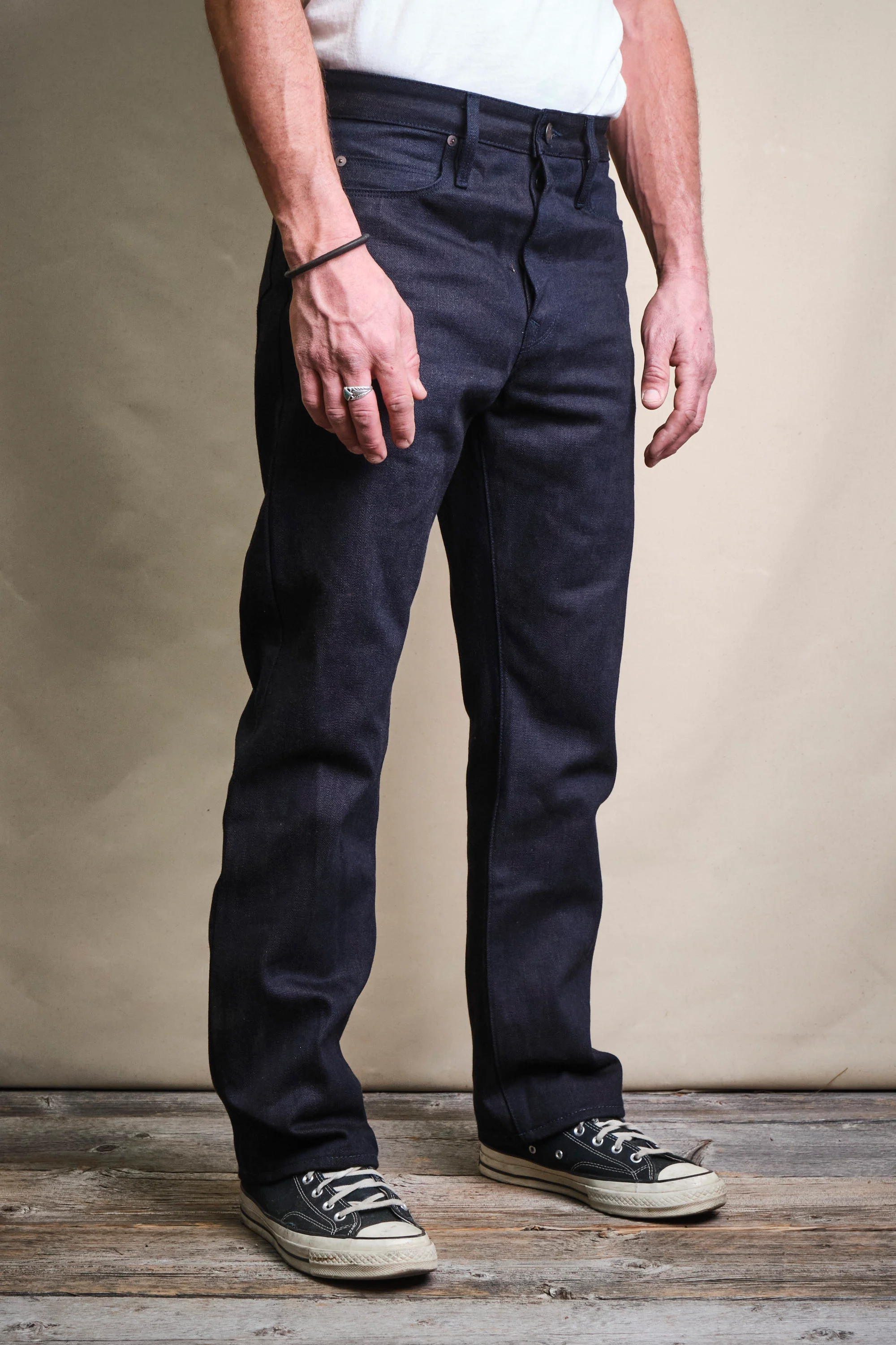 Belford Straight 16 Ounce Indigo Brown Denim - Image 3