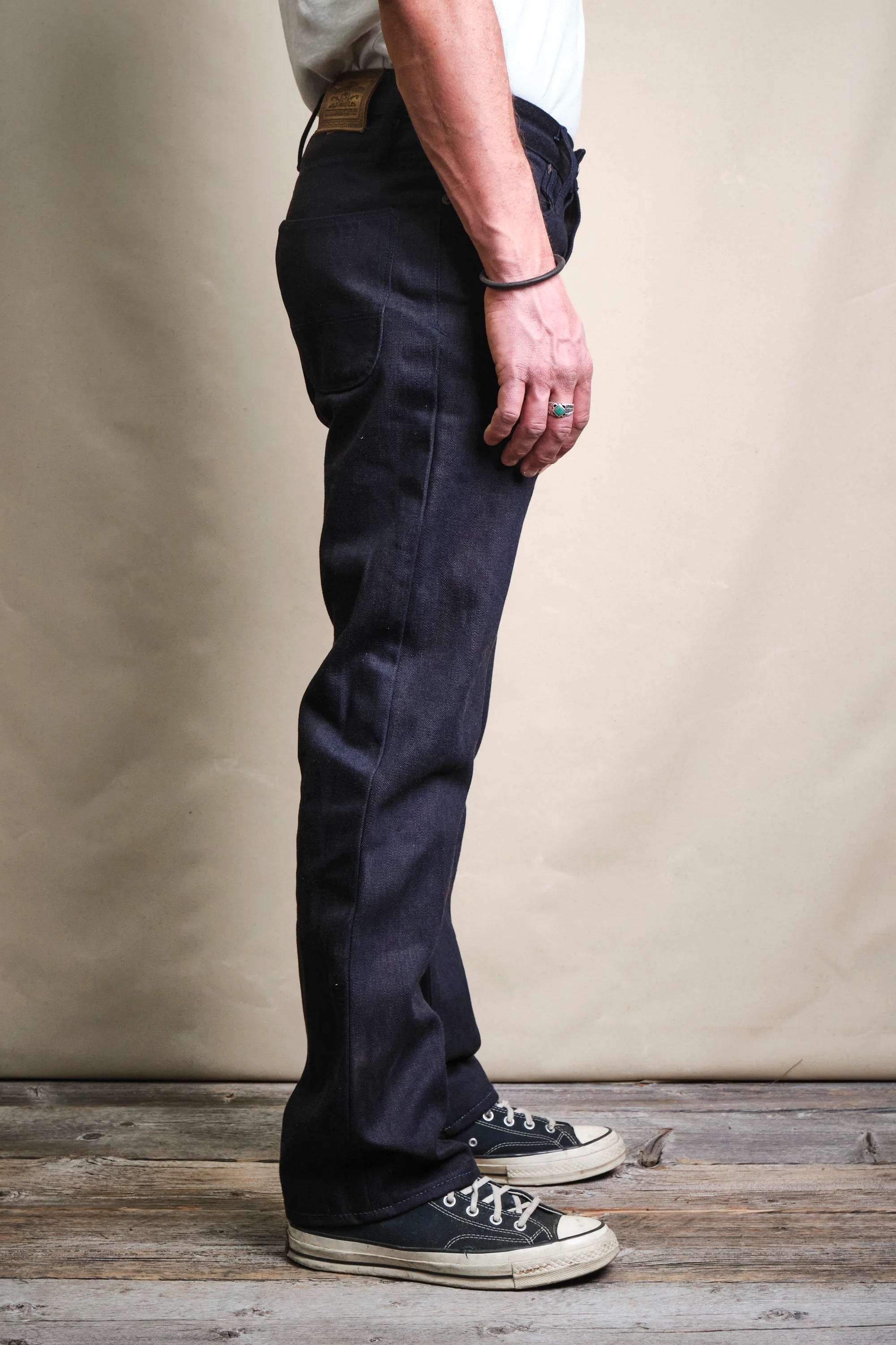 Belford Straight 16 Ounce Indigo Brown Denim - Image 4