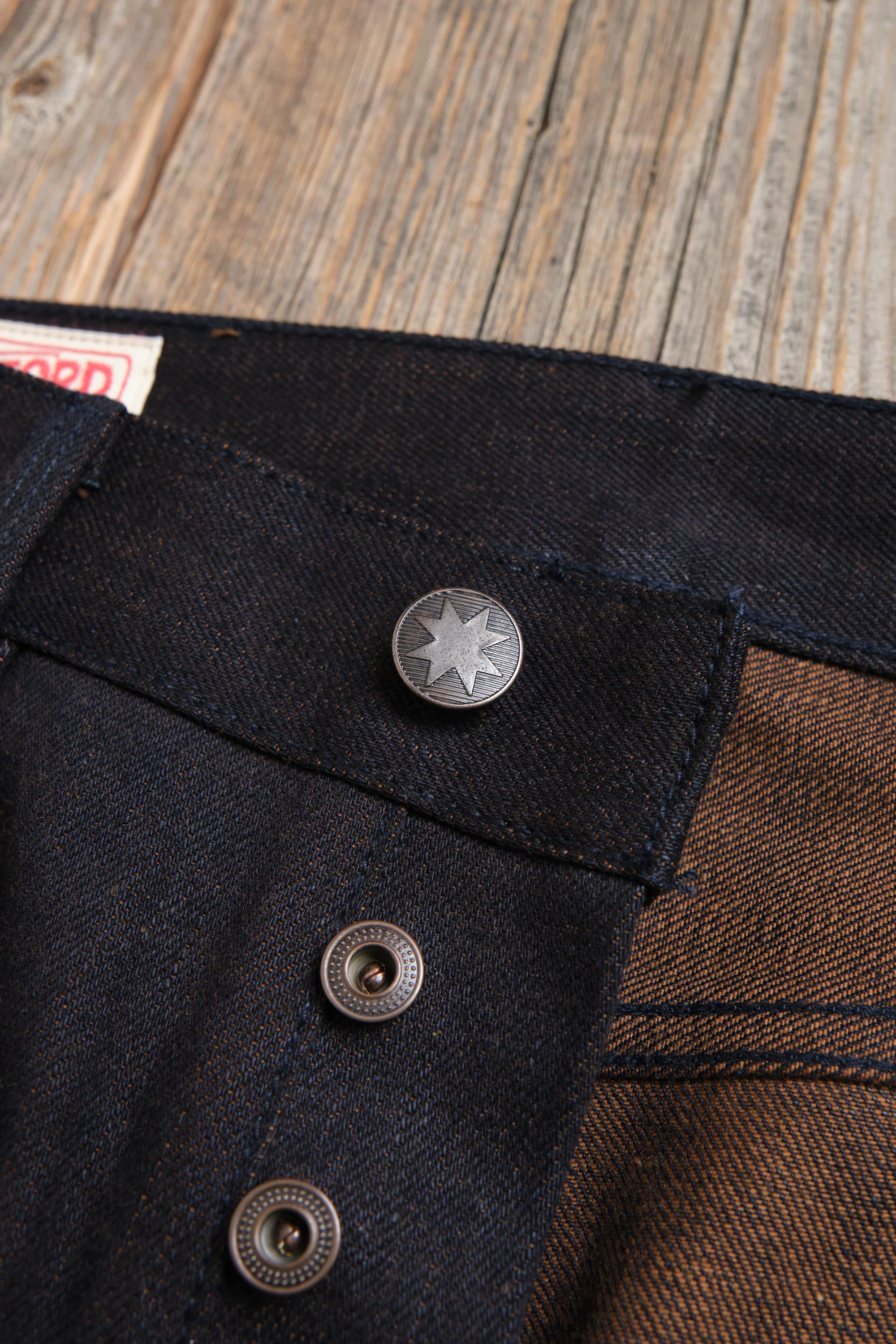 Belford Straight 16 Ounce Indigo Brown Denim - Image 6