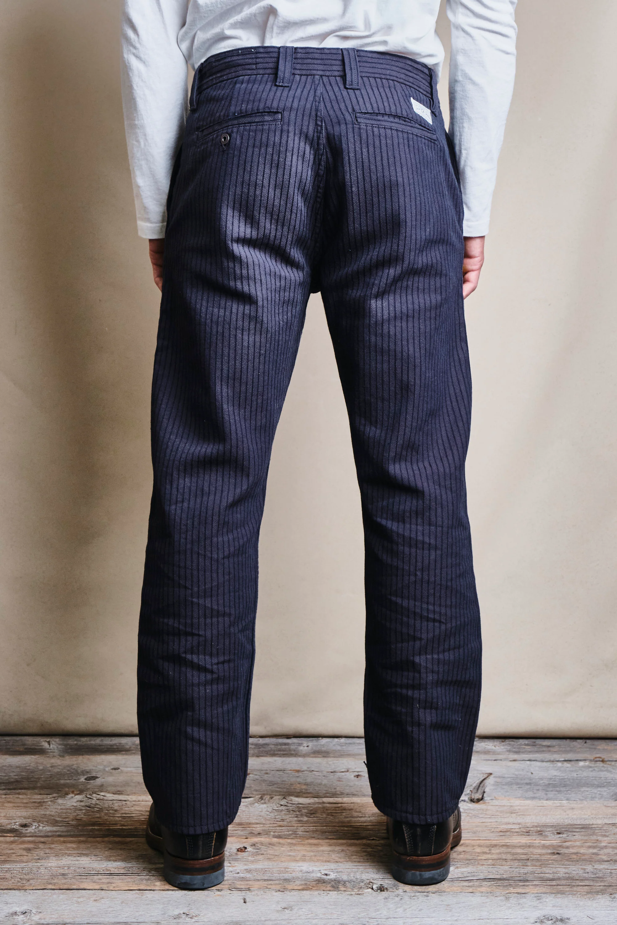 Deck Pant Indigo Herringbone Dobby - Image 4