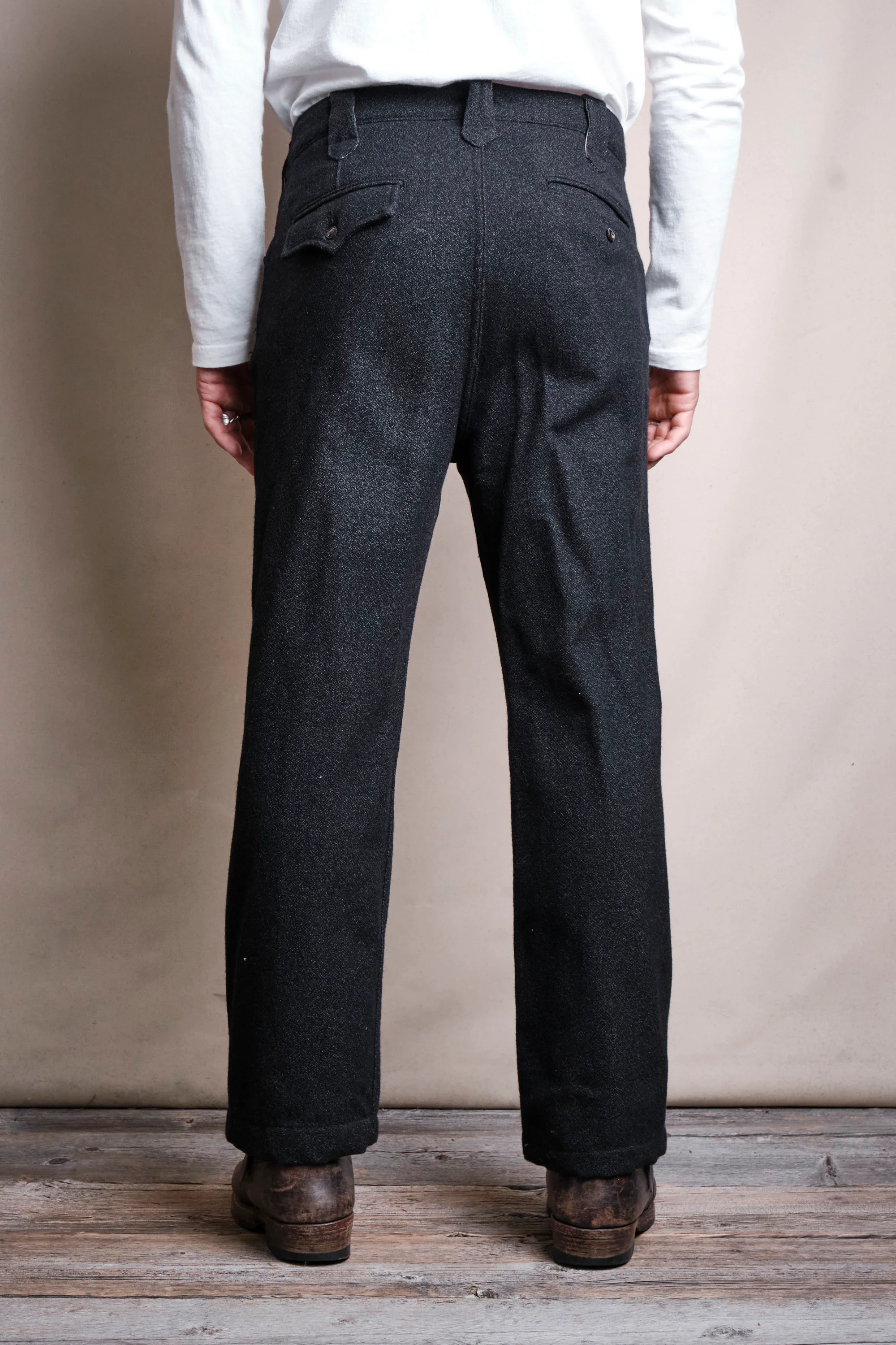 Duster Pant Black Wool - Image 4