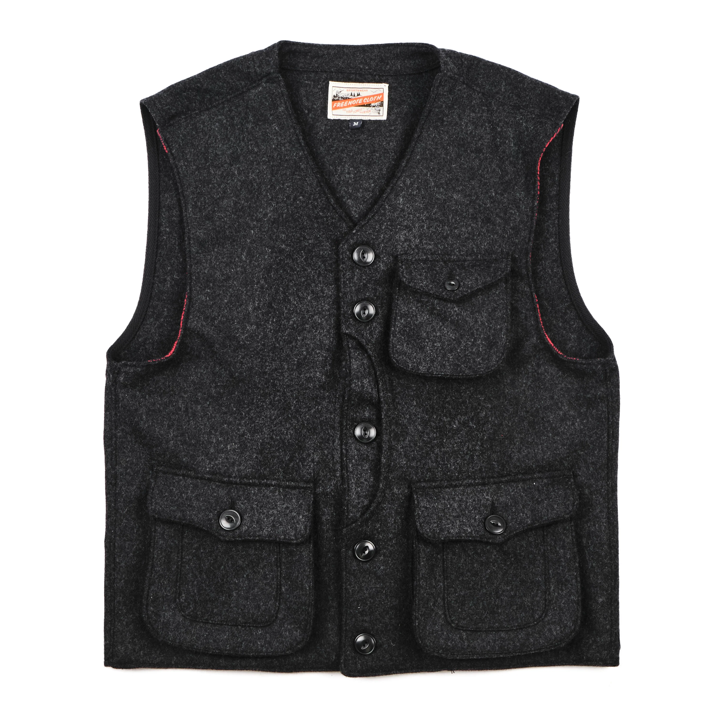 Keynot Black Wool Hunting Vest