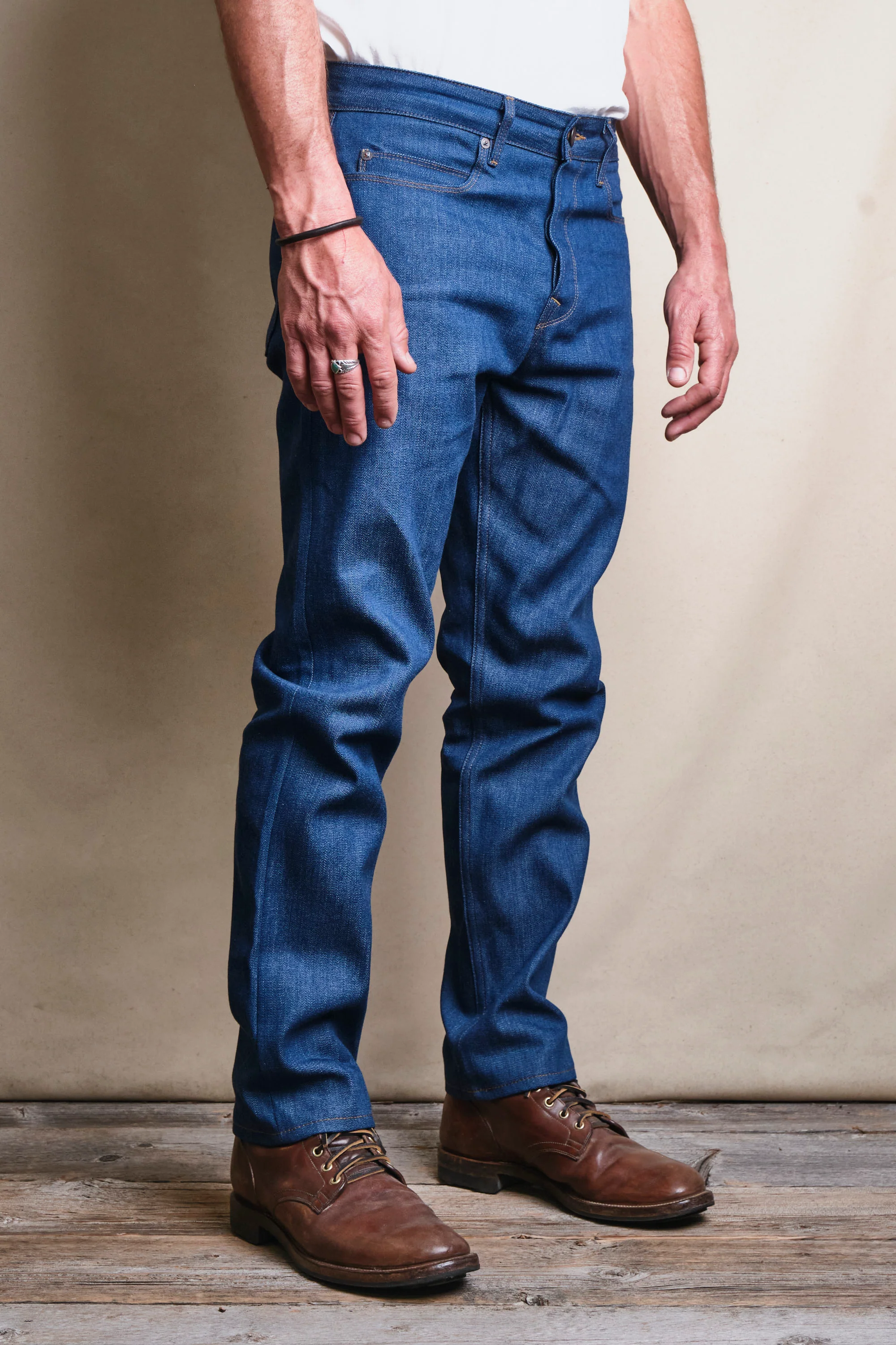 Portola Classic Taper 12 Ounce Vintage Blue Denim - Image 3