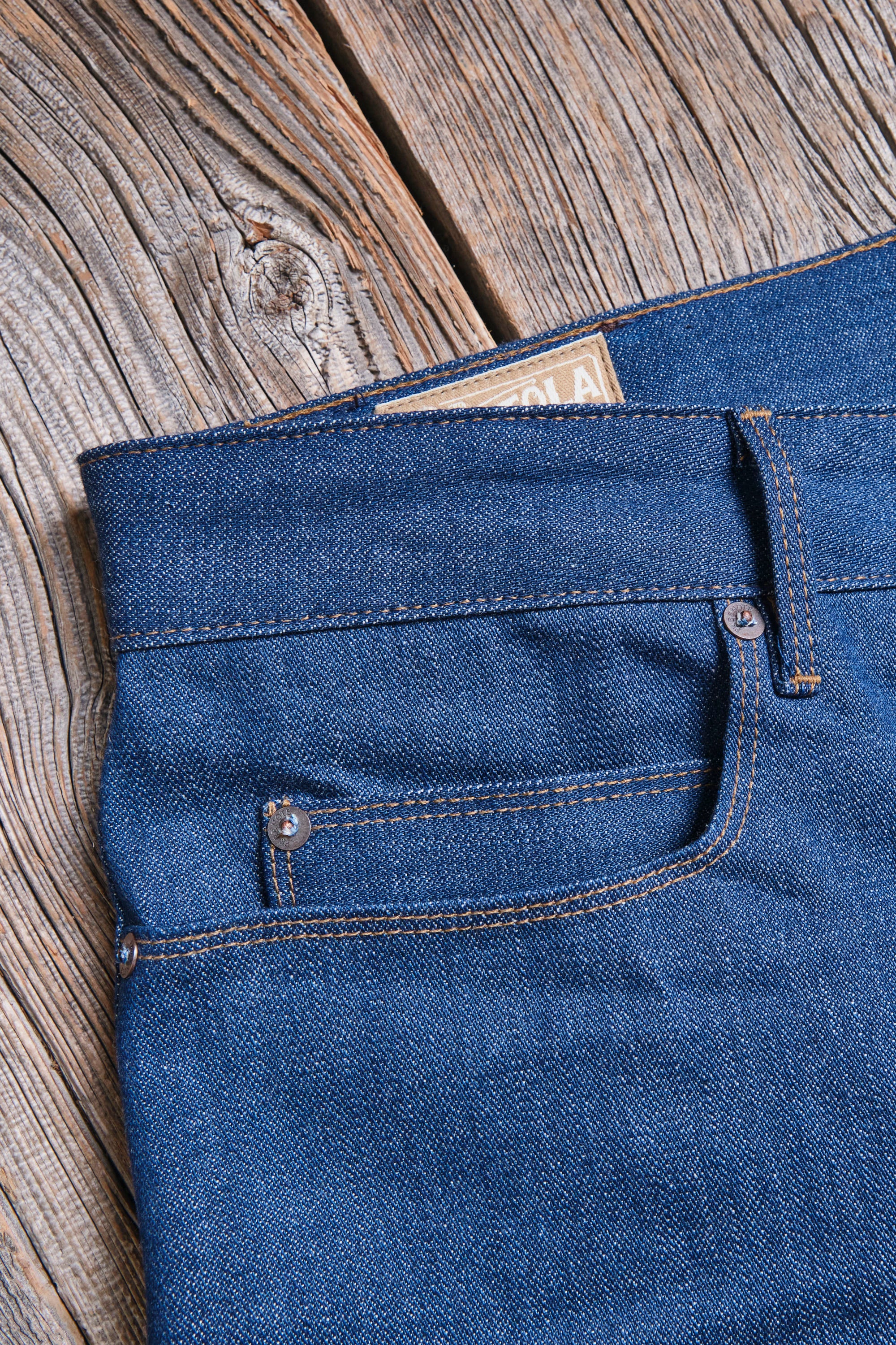 Portola Classic Taper 12 Ounce Vintage Blue Denim - Image 7