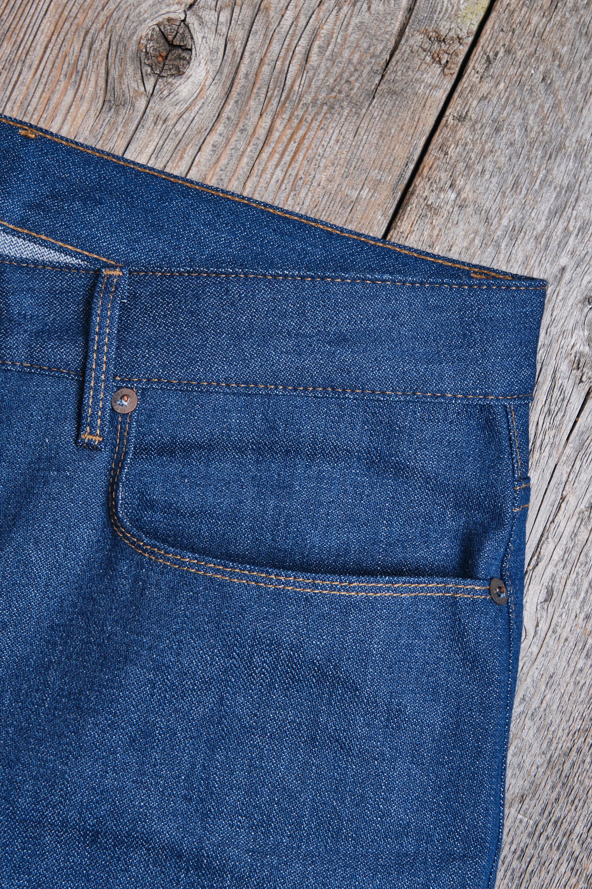 Portola Classic Taper 12 Ounce Vintage Blue Denim - Image 9