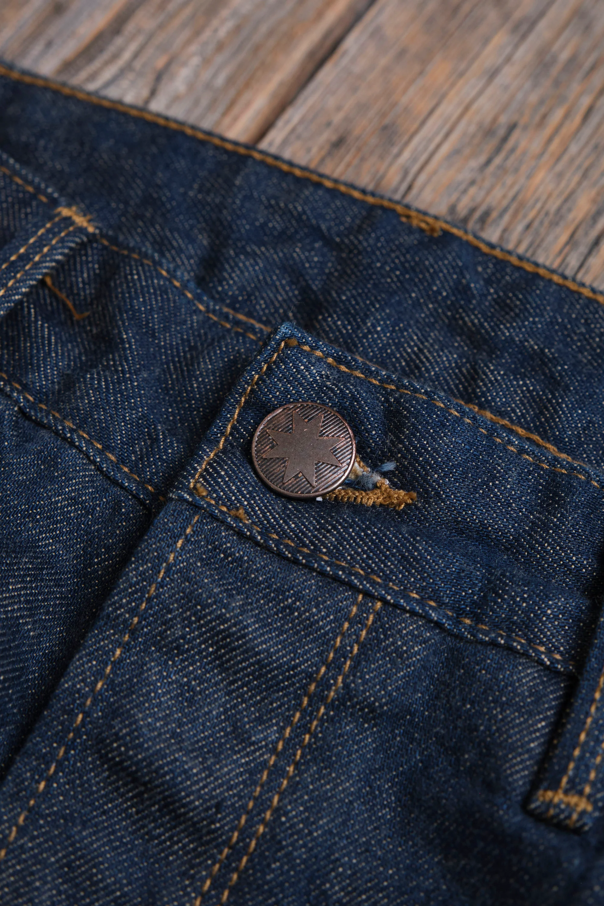 Portola Classic Taper 13 Ounce Natural Rinsed Denim - Image 6