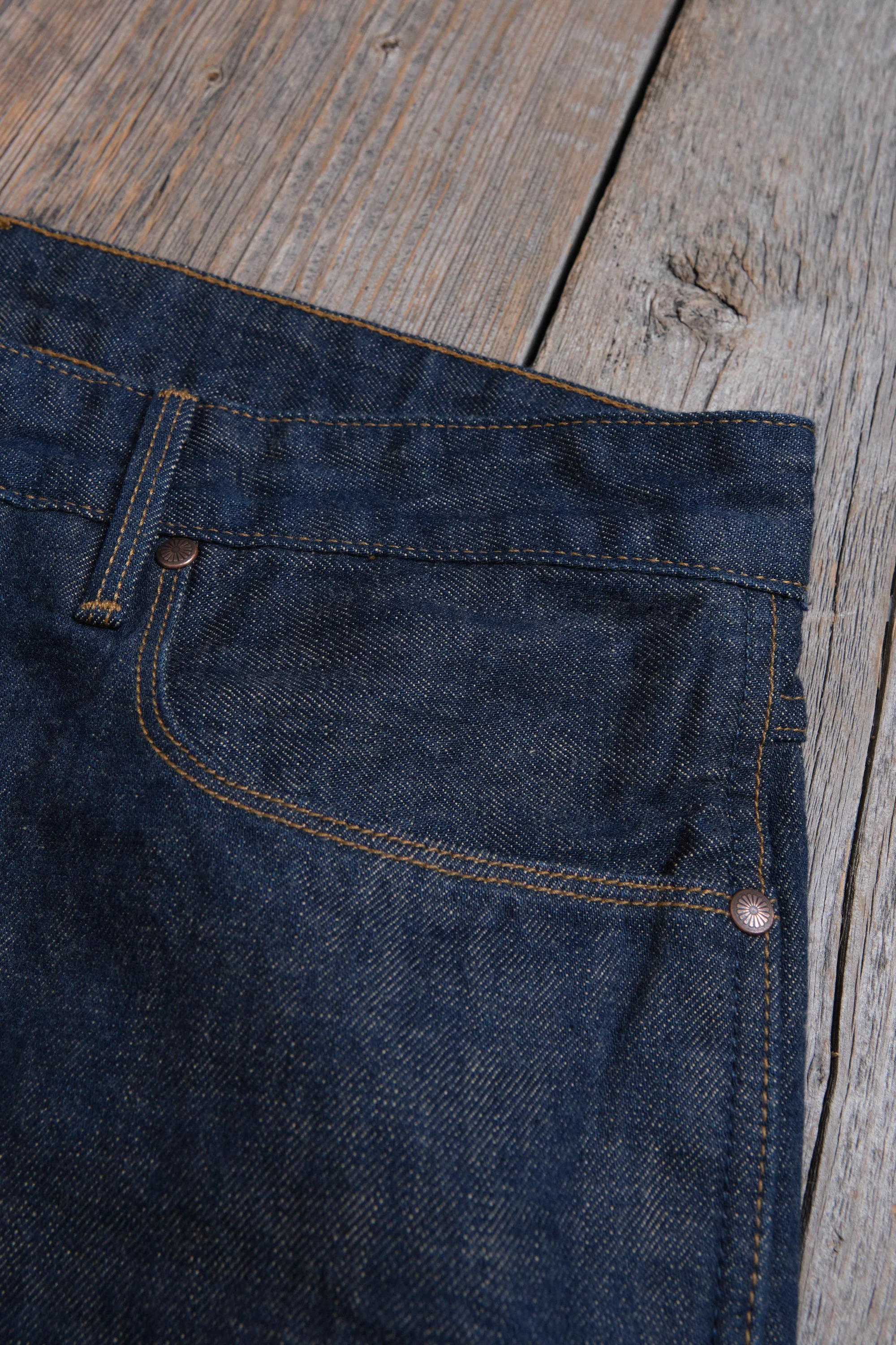 Portola Classic Taper 13 Ounce Natural Rinsed Denim - Image 9