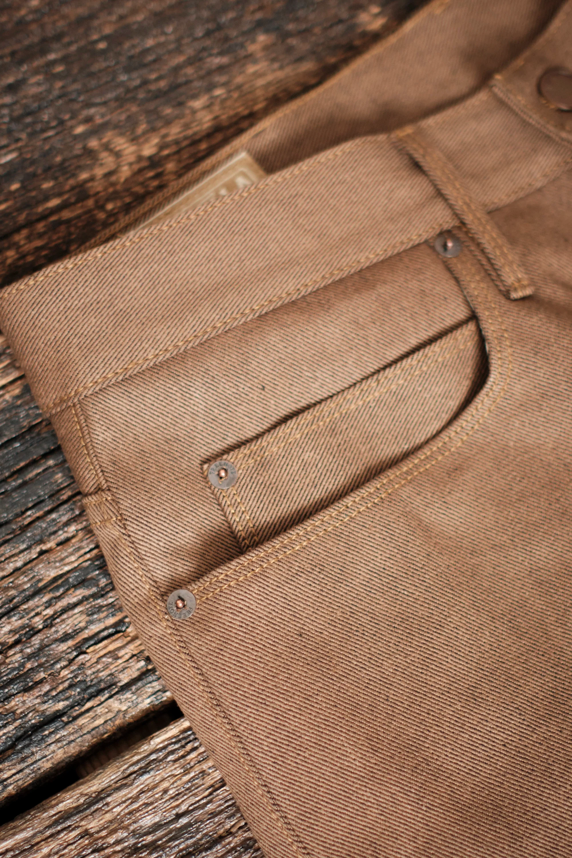 Portola Classic Taper <span> 15 Ounce Brown Denim </span> - Image 11