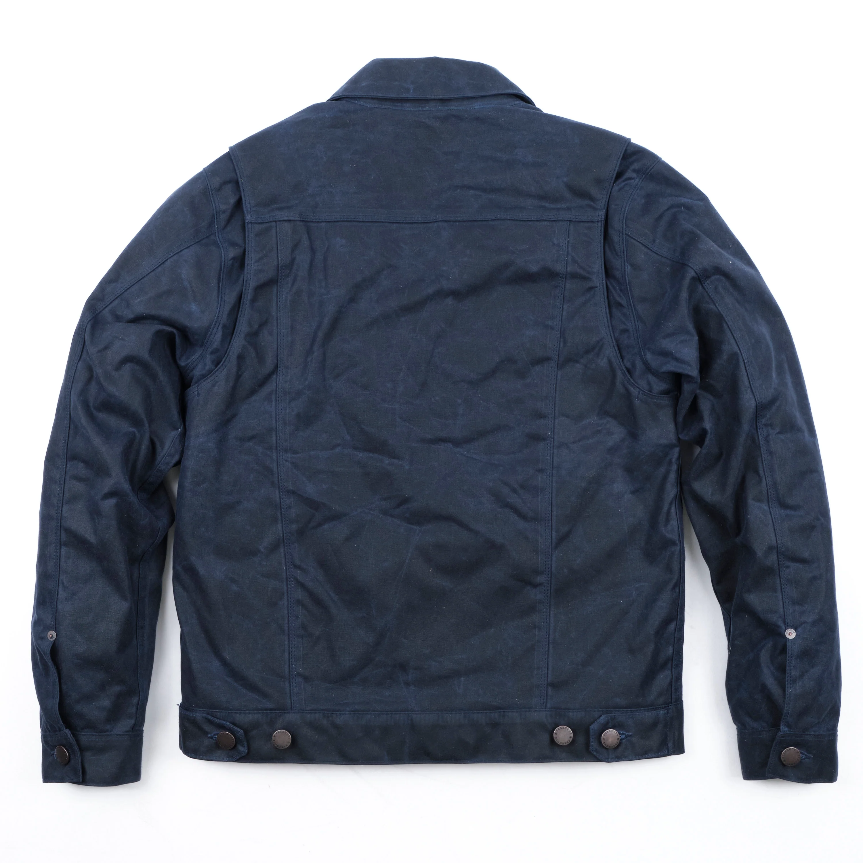 Riders Jacket Waxed Canvas Navy - Image 13