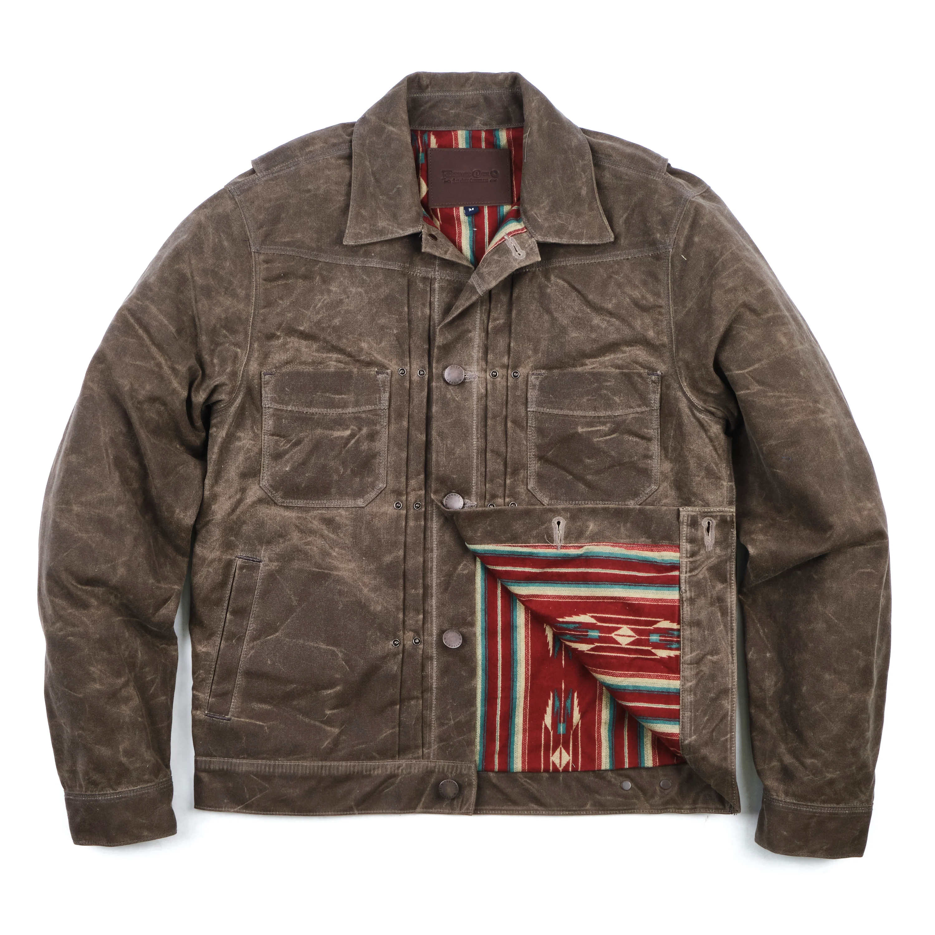Riders Jacket Waxed Canvas <span>Oak</span> - Image 3