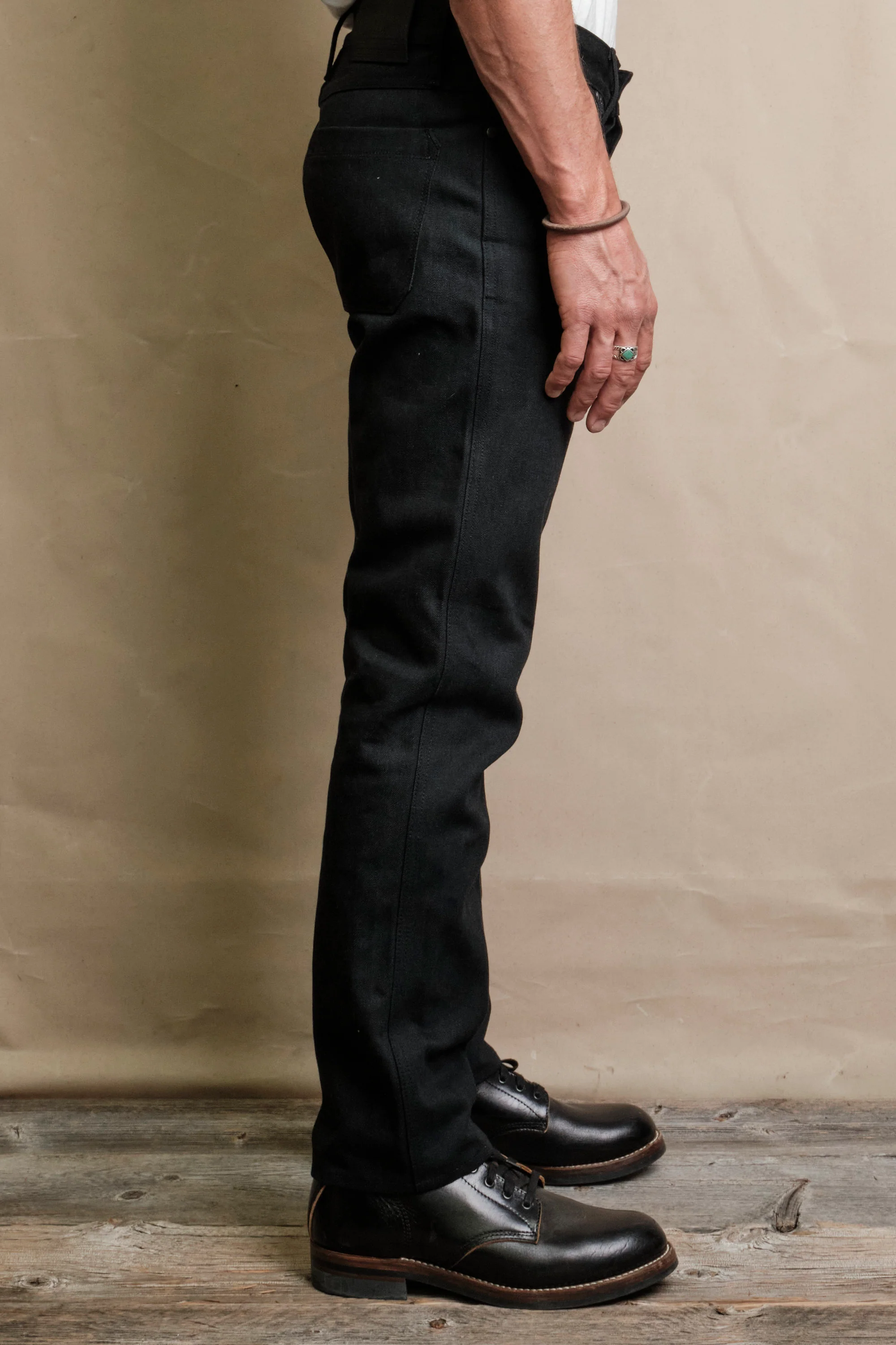 Rios <span>Raw 14.25 oz Black Grey Japanese Denim</span> - Image 3