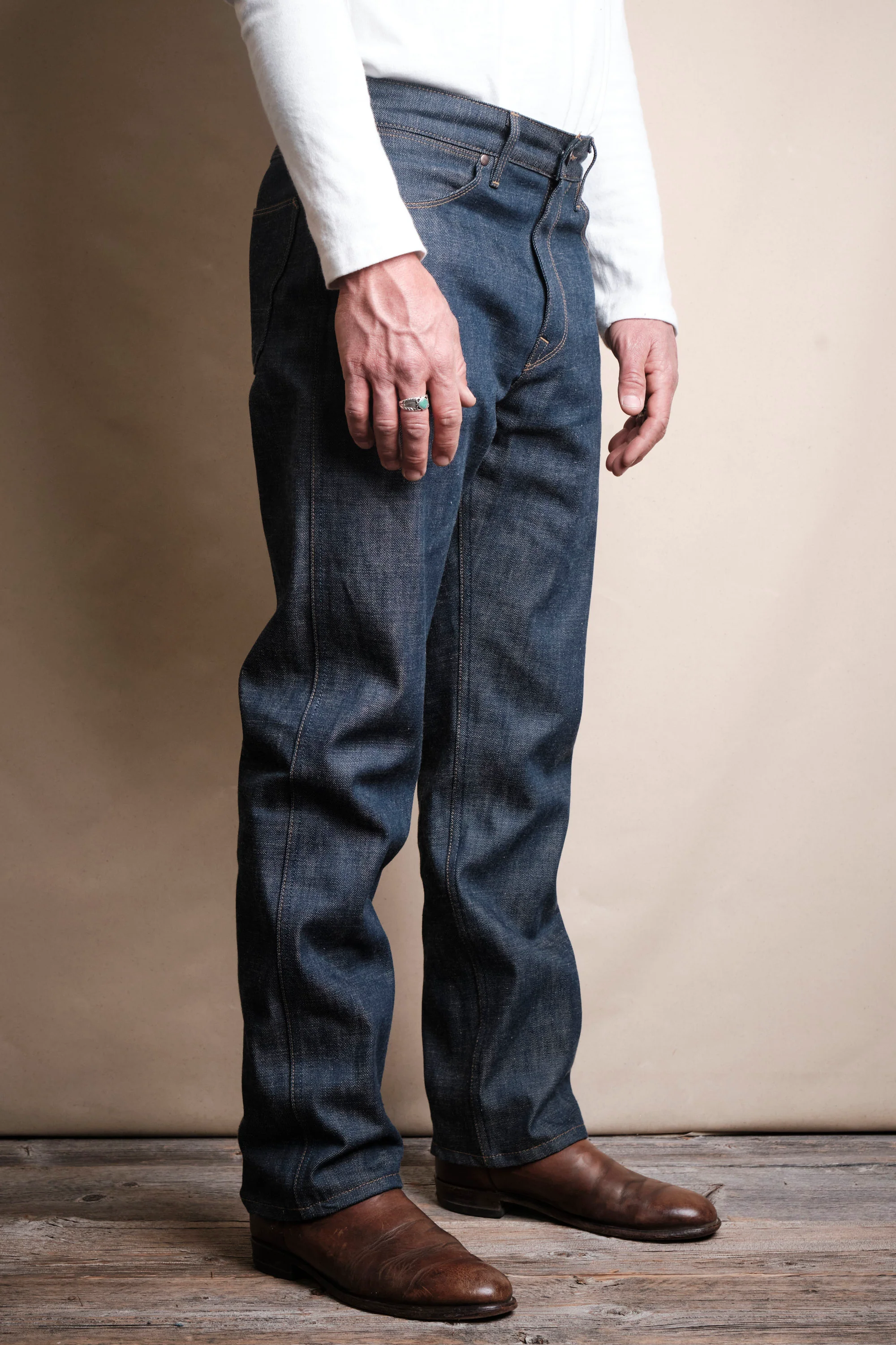 Wilkes Western 13 Ounce Natural Rinsed Denim - Image 3
