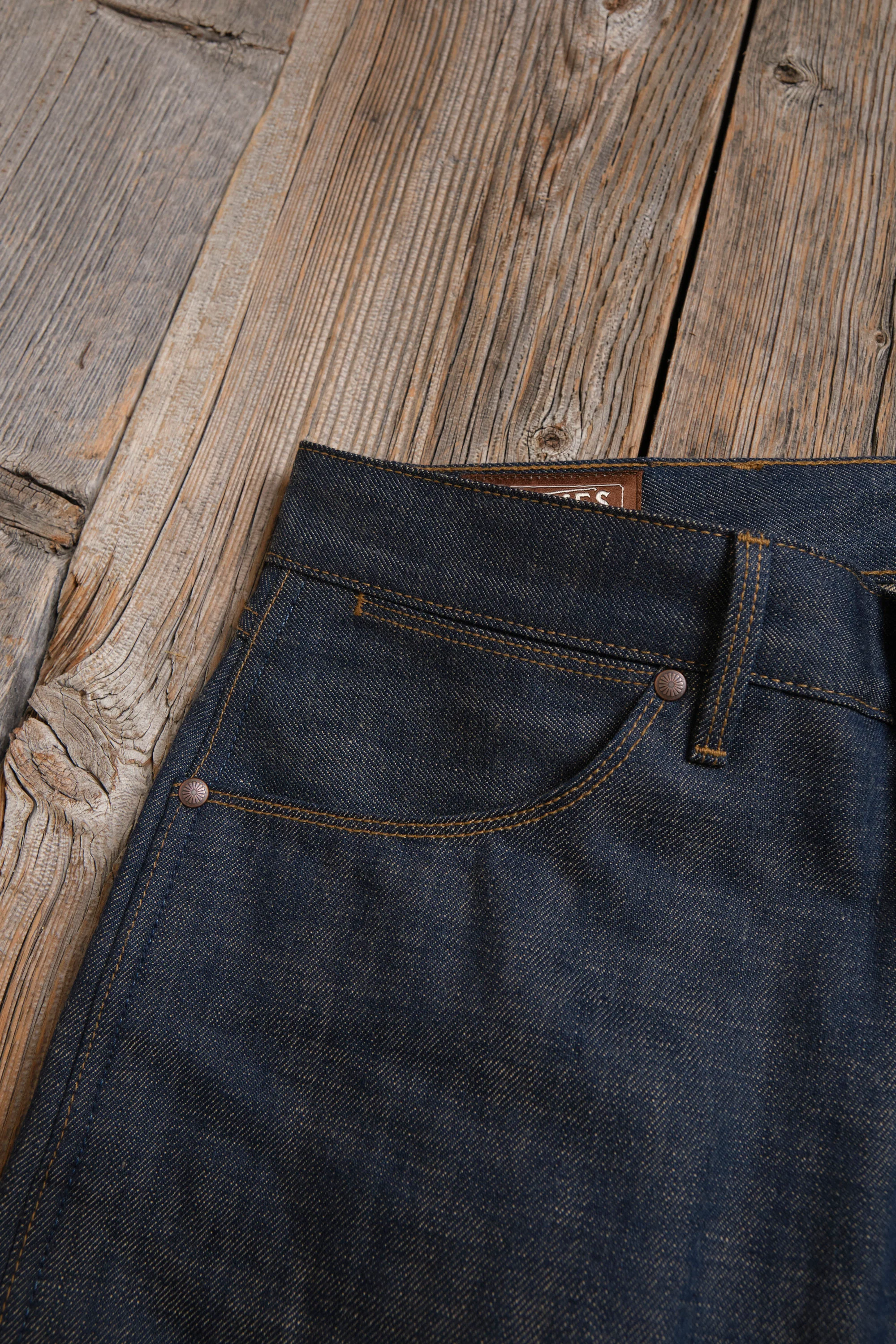 Wilkes Western 13 Ounce Natural Rinsed Denim - Image 8