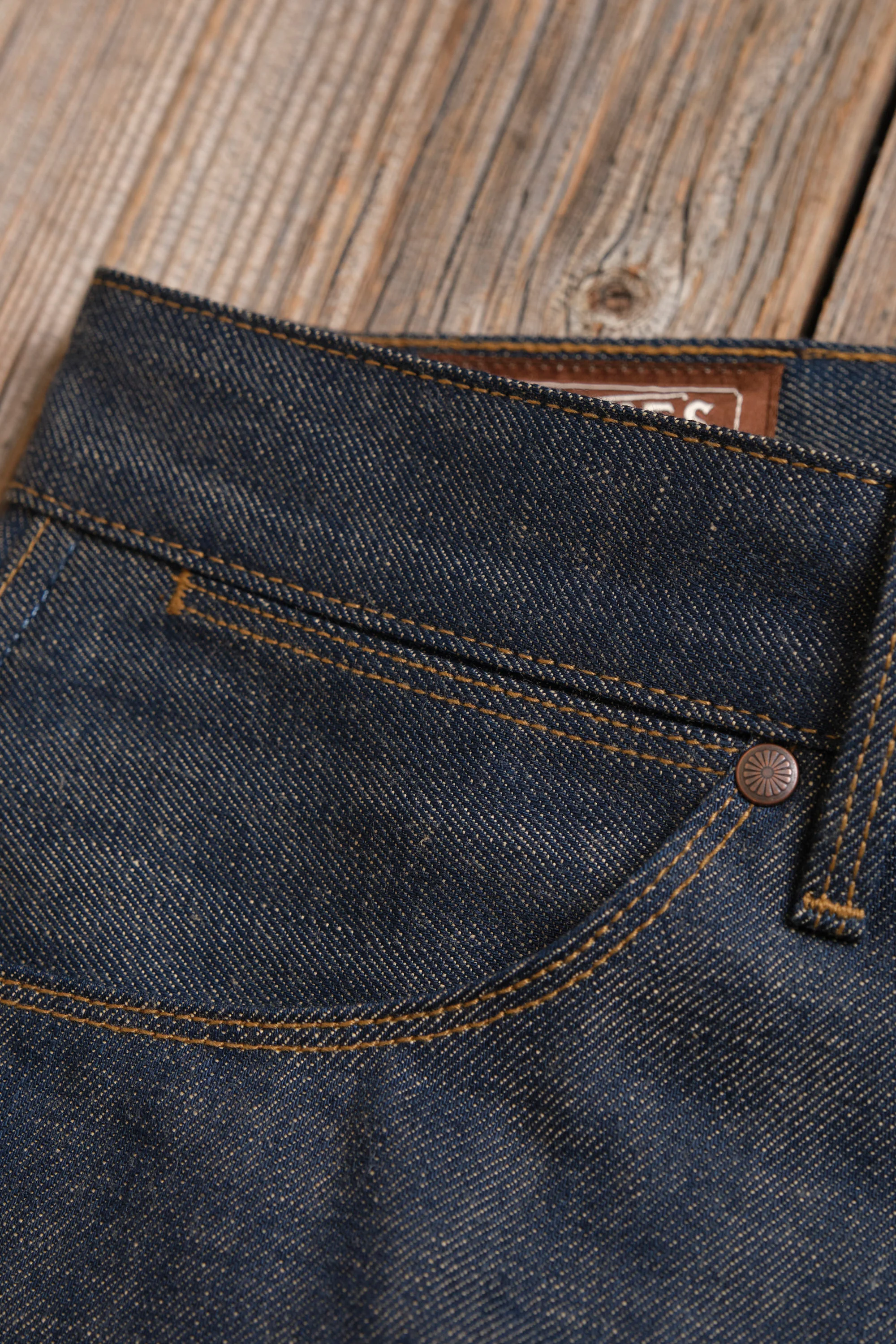 Wilkes Western 13 Ounce Natural Rinsed Denim - Image 9