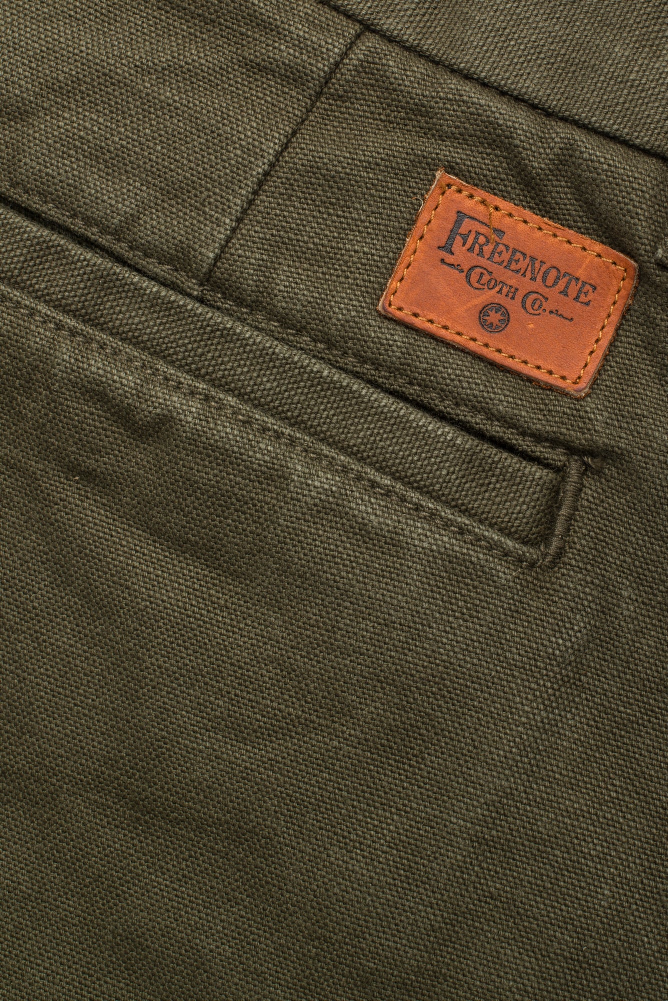 Workers Chino Slim Fit <span> 14 Ounce Slub Army Green </span> - Image 7